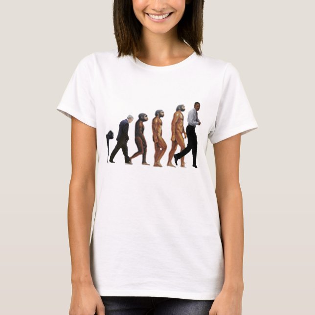 ÉVOLUTION d'OBAMA du T-SHIRT de l'HOMME - (Devant)