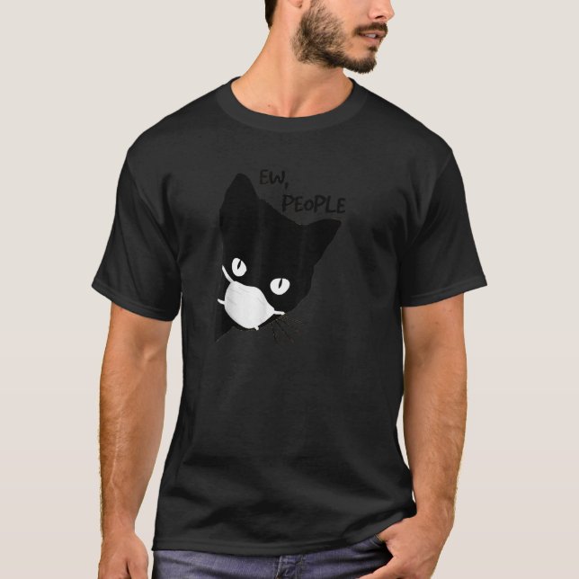 Ew Personnes Black Cat Masque Pullover (Devant)