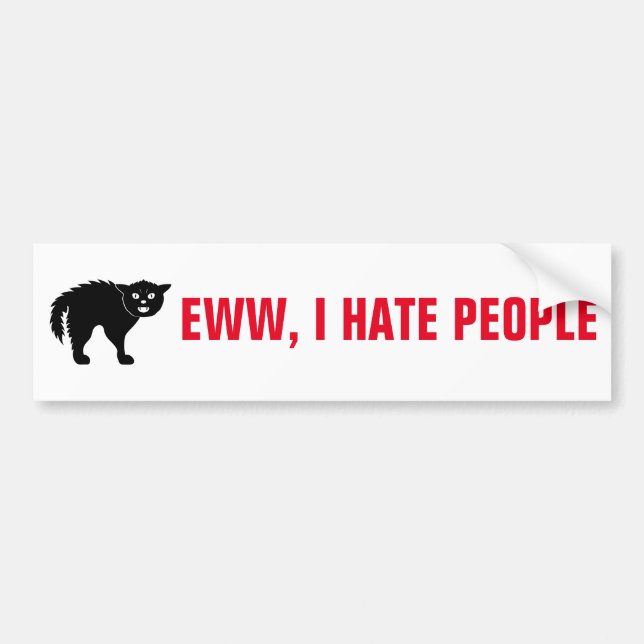 Ewww, I Hate People bumper sticker (Devant)