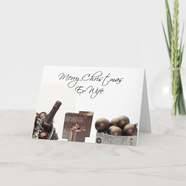 Ex Femme Joyeuse carte de Noël (Devant)