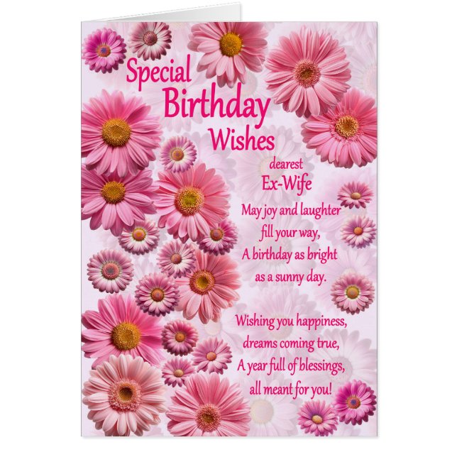 Ex Femme Special Anniversaire Voeux Roses (Devant)