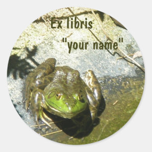 Ex Libris Bullfrog Stickers à Customiser