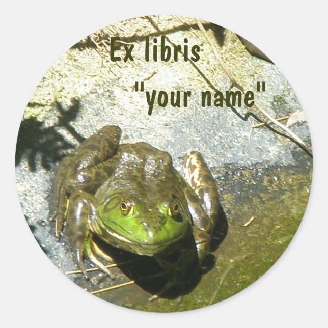 Ex Libris Bullfrog Stickers à Customiser (Devant)