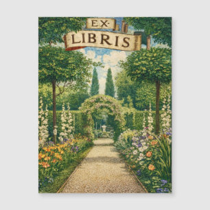 Ex Libris de jardin vintage pour étiquette de livr