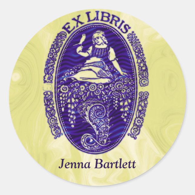 Ex Libris Dutch Blue Sticker (Devant)