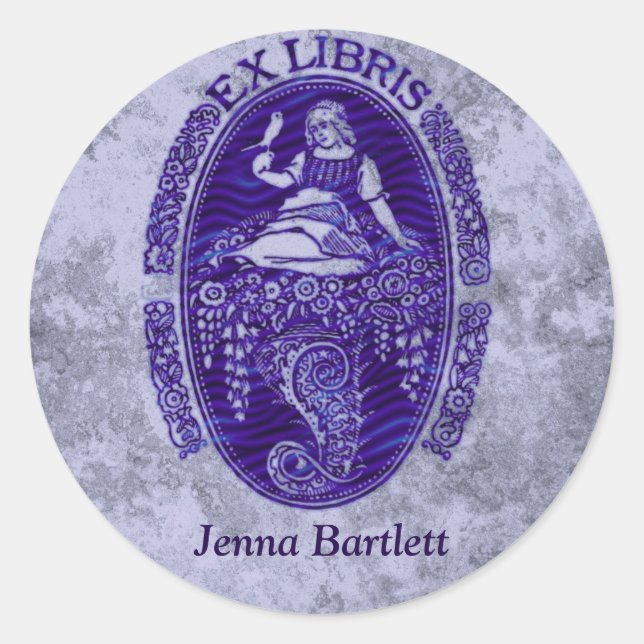 Ex Libris Dutch Blue Sticker (Devant)