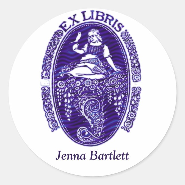 Ex Libris Dutch Blue Sticker (Devant)