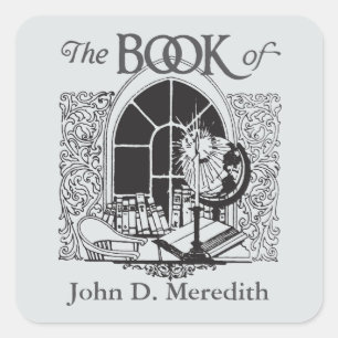 Ex-libris letterpress étiquette de plaque