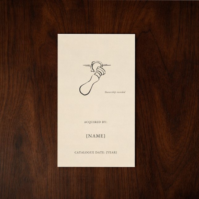 Ex Libris personnalisé | Autocollant de plaque de  (Créateur téléchargé)