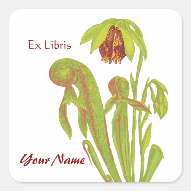 Ex Libris Stickers Plante Pitcher (Devant)