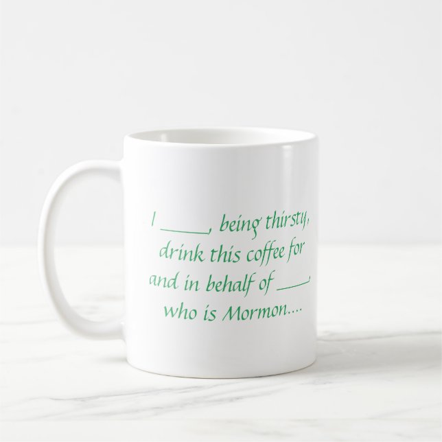 ex-Mormon Proxy Coffee mug - green (Gauche)
