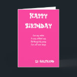 Ex petite-amie cartes d'anniversaire<br><div class="desc">birthday greeting cards with dedication to a special ex girlfriend</div>