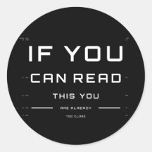 Examen oculaire trop serré sur Sticker rond (20)