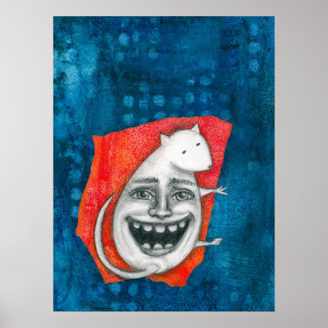 Excitable Mouse Poster Mur Art (Devant)