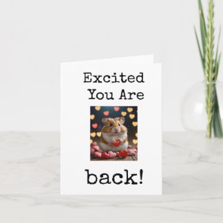 Excité Vous Êtes De Retour, Carte De Retour De Bie