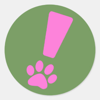 EXCLAMATION CT PAW ! stickers & autocollants ronds