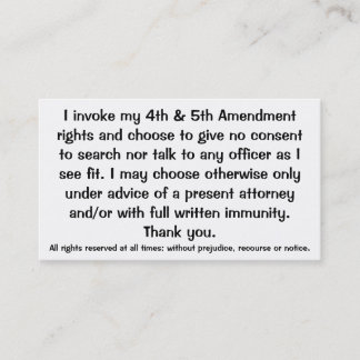 Exclamation des cartes de Droits constitutionnels