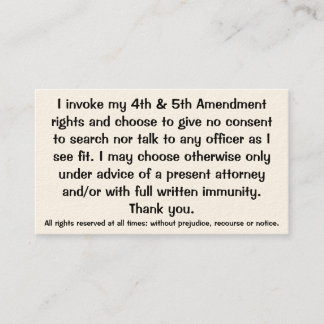 Exclamation des cartes de Droits constitutionnels