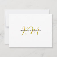 Exclusif Monogramme Moderne Nom Couleur Or Unique