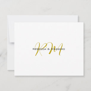 Exclusif Monogramme Moderne Nom Couleur Or Unique