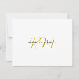 Exclusif Monogramme Moderne Nom Couleur Or Unique
