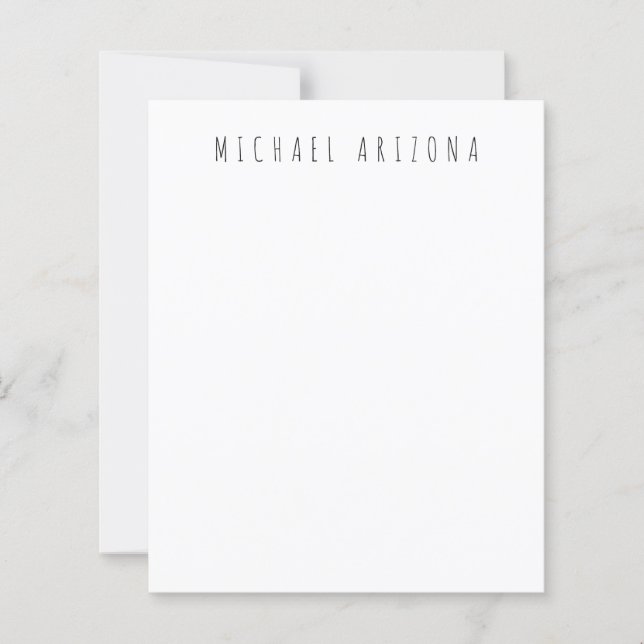 Exclusif Personal Modern Ajouter Nom Minimaliste (Devant)