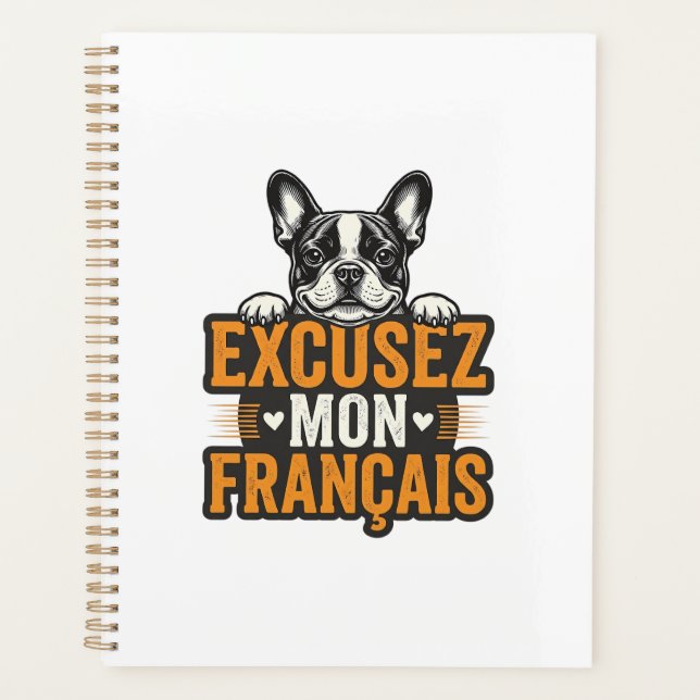 Excusez Mon Français Bouledogue Français Vintage (Devant)