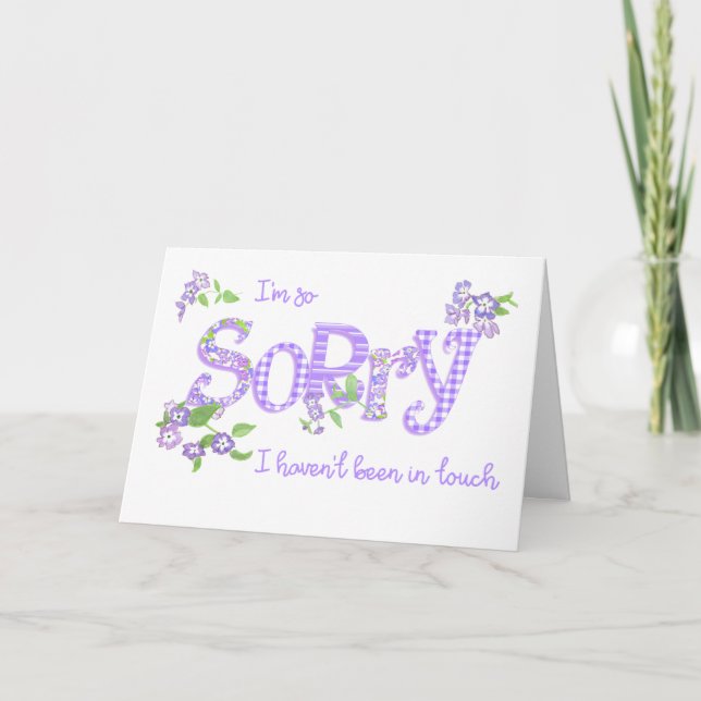 Excusez-vous avec Fleurs Phlox et Carte d'Art Word (Devant)
