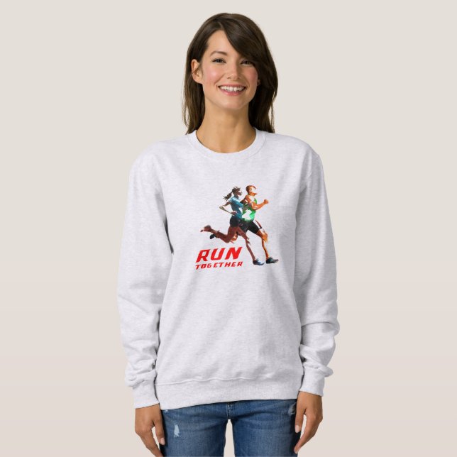 Exécuter ensemble | Sweatshirt des femmes (Devant entier)