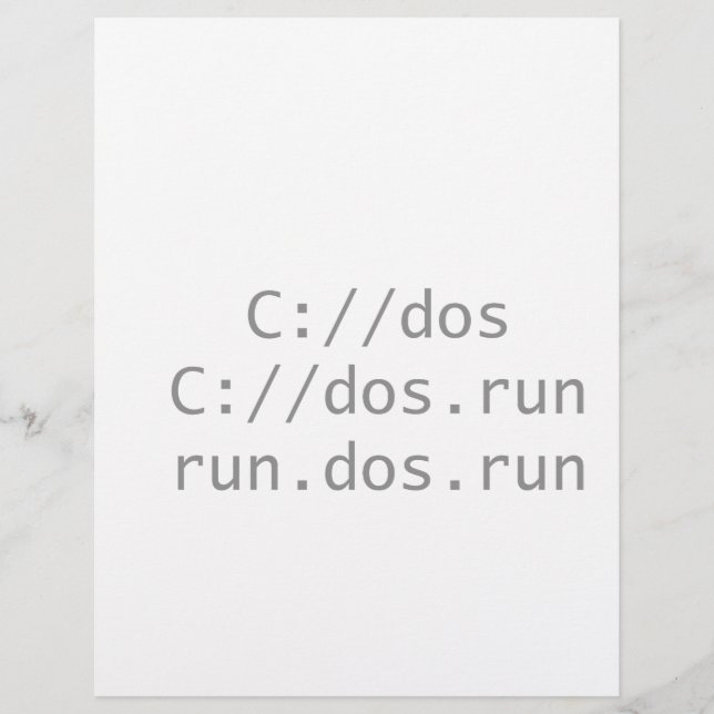 Exécutez DOS, drôle et geek (Devant)