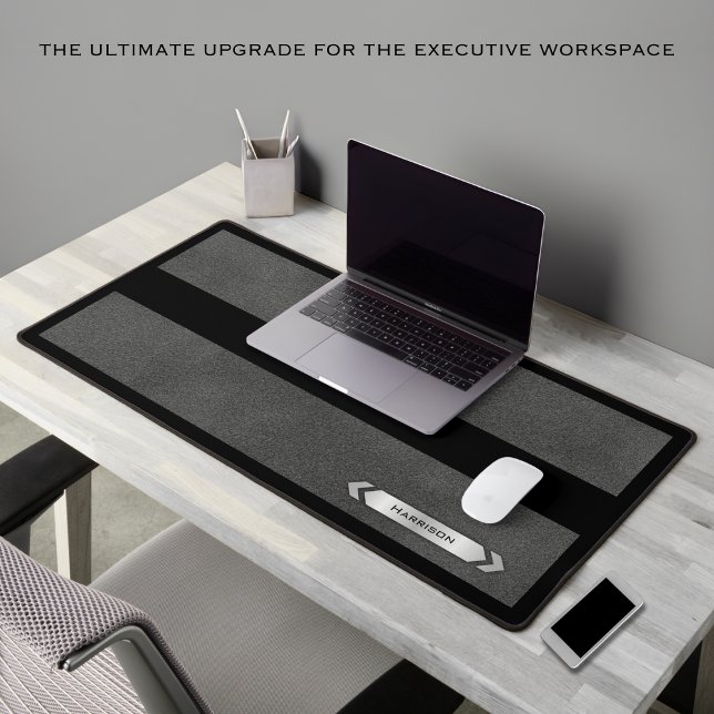Exécutif Noir Gris Minimaliste Pour Lui (Designed to be a thoughtful and high-end gift for a boss, manager, or client)