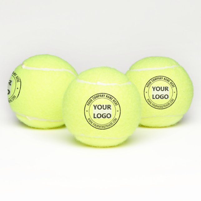 Exemple de balles de tennis avec texte de logo mar (Multiple)