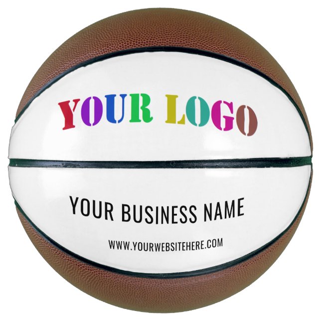 Exemple de ballon de basket promotionnel avec text (Devant)