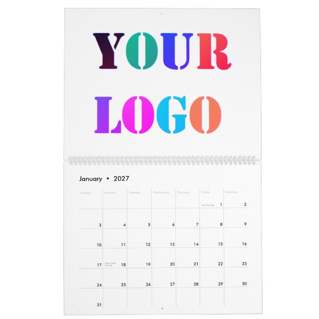 Exemple de calendrier commercial du logo de l'entr (Jan 2027)