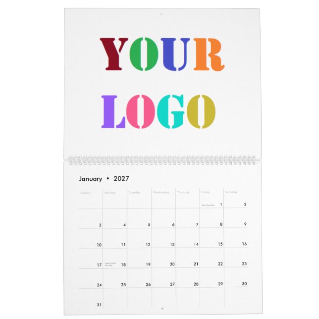Exemple de calendrier commercial du logo de l'entr (Jan 2027)