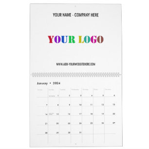 Exemple de calendrier promotionnel du logo d'entre