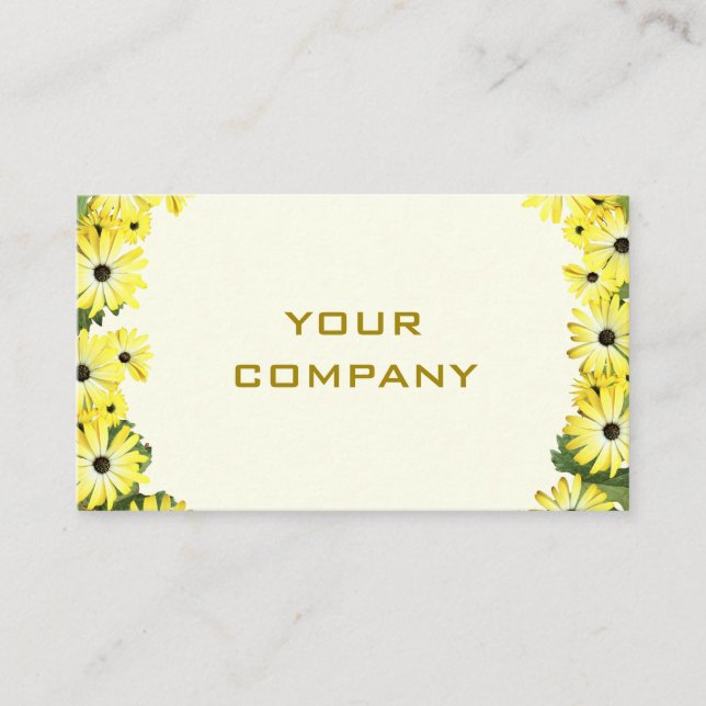 Exemple de Carte de visite Floral Design (Devant)