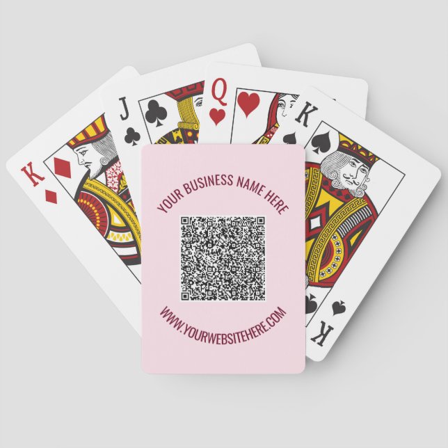 Exemple de cartes à jouer avec code QR personnalis (dos)