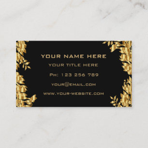 Exemple de Cartes de Visite Professionnelles Noire