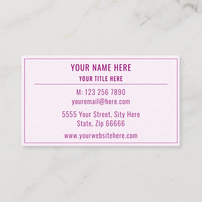 Exemple de Cartes de Visite Promotionnelles sur Me (Devant)