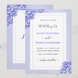 Exemple de carton d'invitation de mariage aux fleu