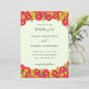 Exemple de carton d'invitation de mariage encadré 