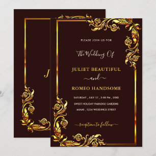 Exemple de Cartons d'Invitation de Mariage à Cadre