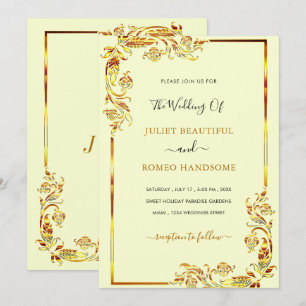 Exemple de Cartons d'Invitation de Mariage à Cadre