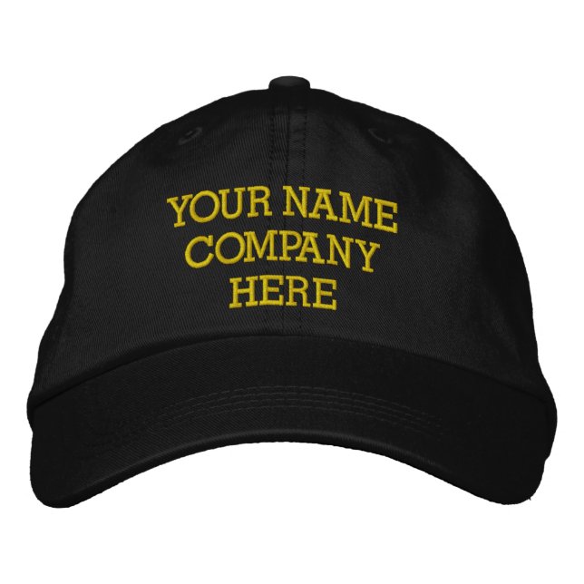 Exemple de casquette brodée avec texte personnalis (Devant)