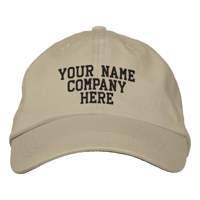 Exemple de casquette brodée avec texte personnalis (Devant)