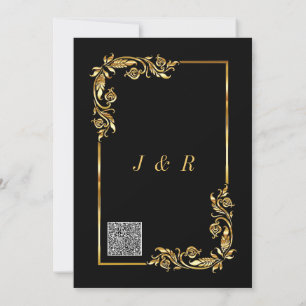 Exemple de code QR en or noir