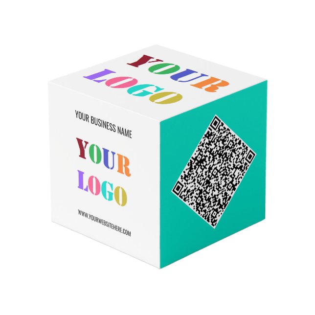 Exemple de cube promotionnel de code QR du logo d' (Angle devant)