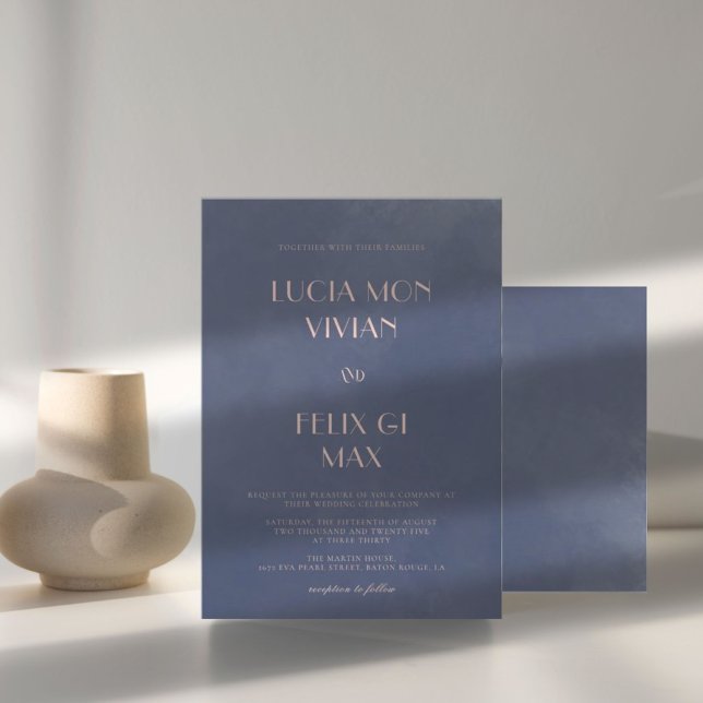 Exemple de Faire-part de mariage classique de fumé (Créateur téléchargé)