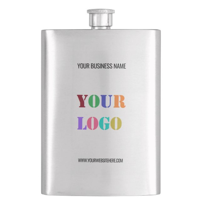 Exemple de flasque promotionnel avec texte de logo (devant)